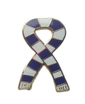 Eastleigh Bar Scarf Ribbon Gold Plated Enamel Lapel Pin Badge image 0