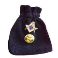 Masonic 10 Years a Mason Enamel Lapel Pin Badge with Black Velvet Pouch image 0
