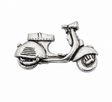 Pewter classic vintage scooter lapel pin badge with traditional retro styling
