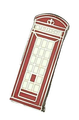 Great British Red Telephone Box Quality enamel lapel pin badge image 0