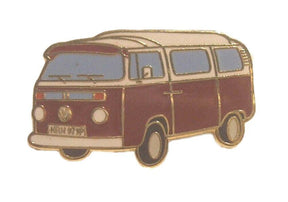 Camper Van Burgundy Quality Enamel Lapel Pin Badge image 0