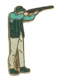 Shooting Huntsman Hunter & Shotgun Quality enamel lapel pin badge image 0