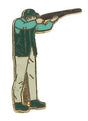 Shooting Huntsman Hunter & Shotgun Quality enamel lapel pin badge image 0