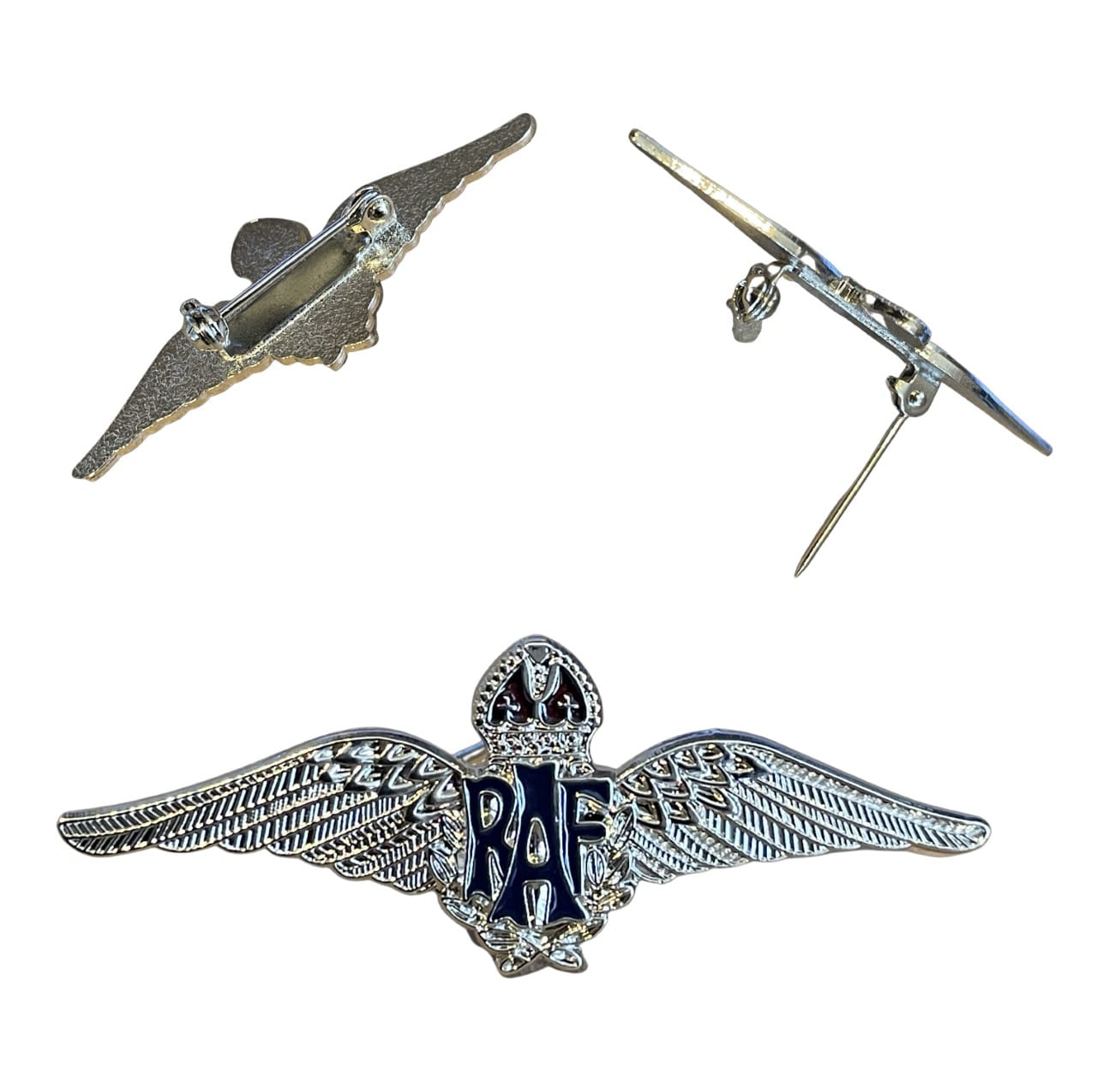 MOD Approved RAF Royal Air Force Bright Nickel Sweetheart Wings Brooch Badge image 1