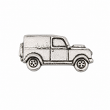 Pewter classic Land Rover style 4x4 off road vehicle lapel pin badge