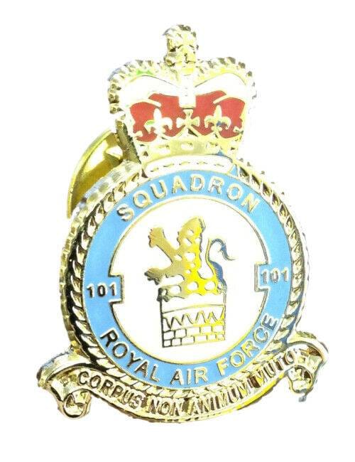 Royal Air Force 101 Squadron MOD Approved Military Enamel Lapel Badge image 0