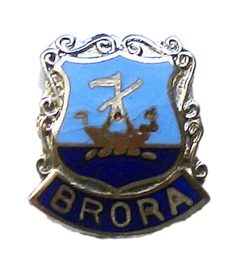 Brora Scottish Gaelic: Brùra Sutherland Scotland Quality Enamel Lapel Pin Badge image 0