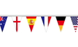 Flagmania 32 Multi Nation Triangle Bunting (11m Length)