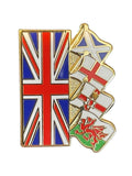 Our Beautiful Four Nations with Union Jack Enamel Lapel Pin Badge image 0