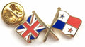 Union Jack UK & Panama Flags Friendship Courtesy Enamel Lapel Pin Badge image 0
