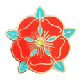 Small England County of Lancashire Red Rose Quality enamel lapel pin badge T091E image 0
