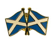 Scotland Double Flags Diplomatic Friendship Enamel Lapel Pin Badge image 0