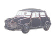 Mini Motorcar Black Quality Enamel Lapel Pin Badge image 0