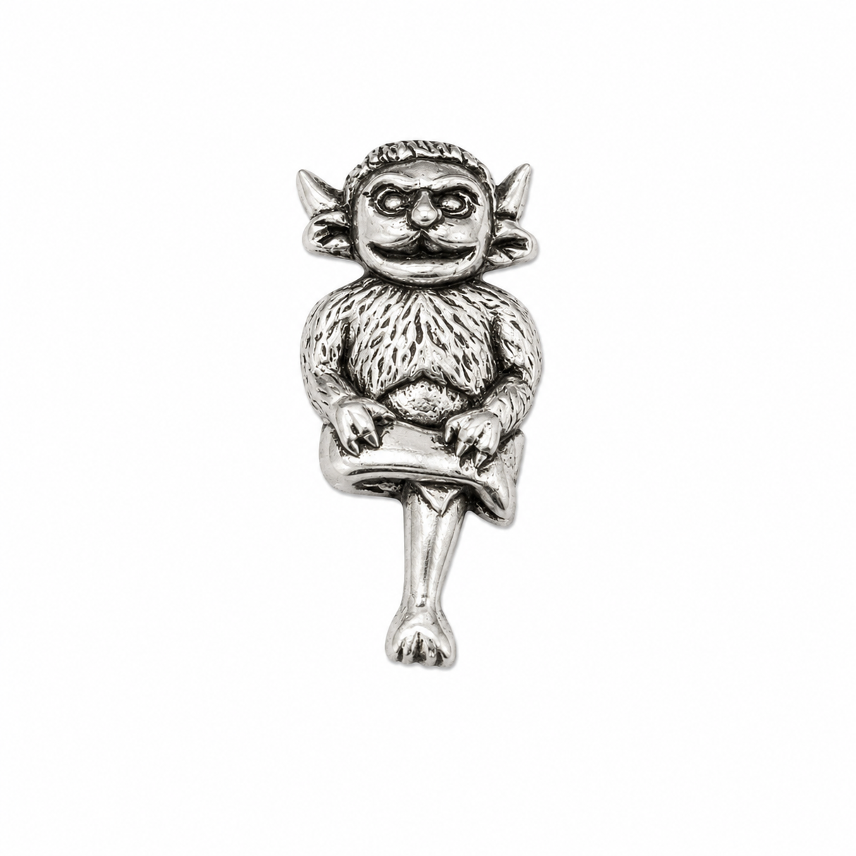 Pewter Lincoln Imp pin badge inspired by the famous Lincoln Cathedral figure