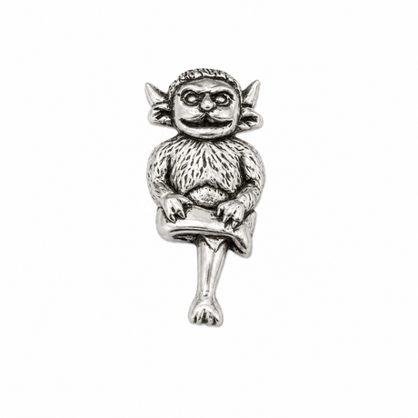 Pewter Lincoln Imp pin badge inspired by the famous Lincoln Cathedral figure