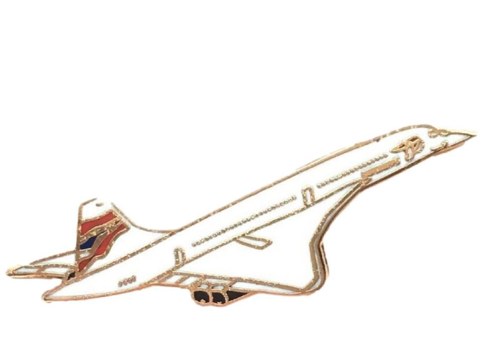 British Airways Concorde Passenger Jet Enamel Lapel Pin Badge image 0