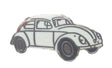V.W. Beetle White Motorcar Quality Enamel Lapel Pin Badge image 0