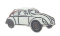 V.W. Beetle White Motorcar Quality Enamel Lapel Pin Badge image 0