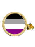 Asexual LGBTQ+ Gay Pride Gold Plated Domed Lapel Pin Badge in Bag image 0