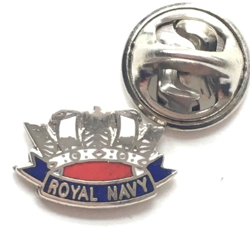 Royal Navy Small Crown - MOD Military Approved Royal Navy Enamel Pin Badge-M003 image 1