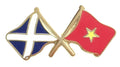 Scotland & Vietnam Flags Friendship Courtesy Enamel Lapel Pin Badge T1174 image 0