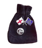Masonic Crest + St George Cross Enamel Lapel Pin Badge with Black Velvet Pouch image 0