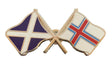 Scotland & The Faroes Flags Friendship Courtesy Enamel Lapel Pin Badge T1116 image 0