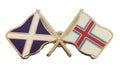 Scotland & The Faroes Flags Friendship Courtesy Enamel Lapel Pin Badge T1116 image 0
