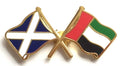 Scotland & EAU (Dubai) Flags Friendship Courtesy Enamel Lapel Pin Badge image 0