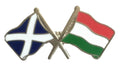 Scotland & Hungary Flags Friendship Courtesy Enamel Lapel Pin Badge T1122 image 0