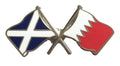 Scotland & Bahrain Flags Friendship Courtesy Enamel Lapel Pin Badge T1160 image 0