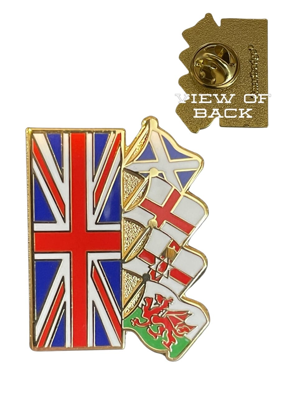 Our Beautiful Four Nations with Union Jack Enamel Lapel Pin Badge image 3