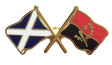 Scotland & Angola Flags Friendship Courtesy Enamel Lapel Pin Badge  T1164 image 0