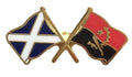 Scotland & Angola Flags Friendship Courtesy Enamel Lapel Pin Badge  T1164 image 0