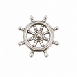 Pewter ship's wheel nautical sailing lapel pin badge