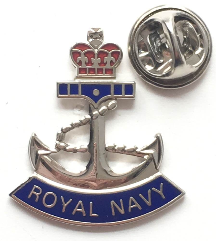 Royal Navy Crown and Anchor - MOD Military Approved Royal Navy Enamel Badge image 1