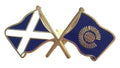 Scotland & Commonwealth Flags Friendship Courtesy Enamel Lapel Pin Badge  T1193 image 0