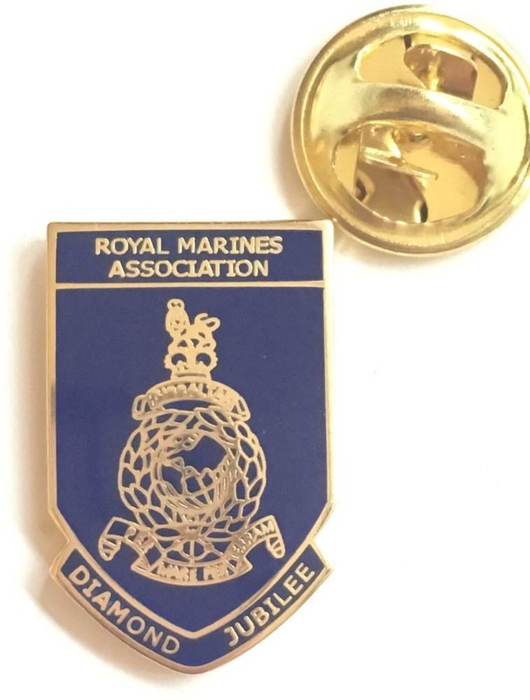 Royal Marines Diamond Jubilee Military Enamel Lapel Pin Badge image 1
