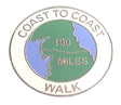 Coast To Coast 190 Mile Walk Enamel Lapel Pin Badge image 0