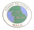 Coast To Coast 190 Mile Walk Enamel Lapel Pin Badge image 0