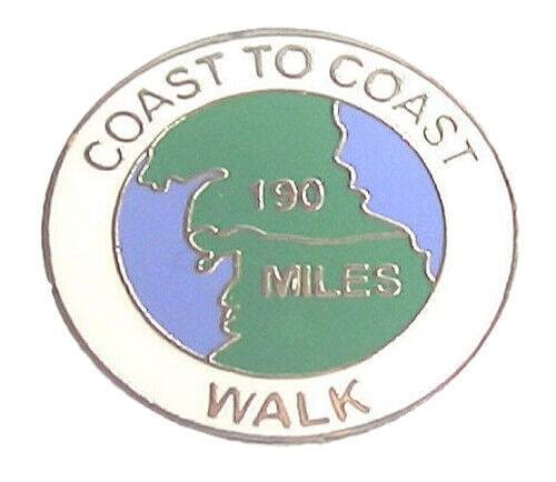 Coast To Coast 190 Mile Walk Enamel Lapel Pin Badge image 0