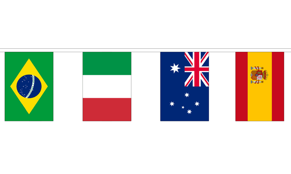 Flagmania 50 Multi Nation Giant Bunting (29m Length)