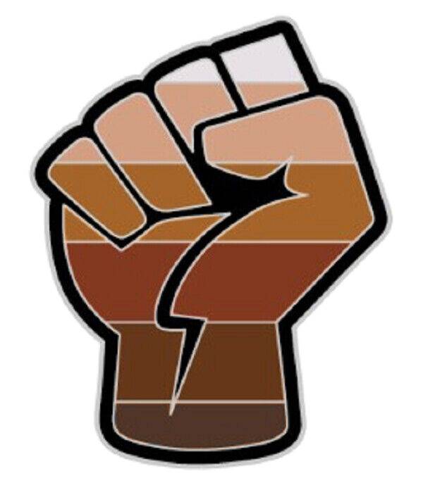 Black Lives Matter Ethnic Minorities Rights Fist Lapel Pin Badge image 0