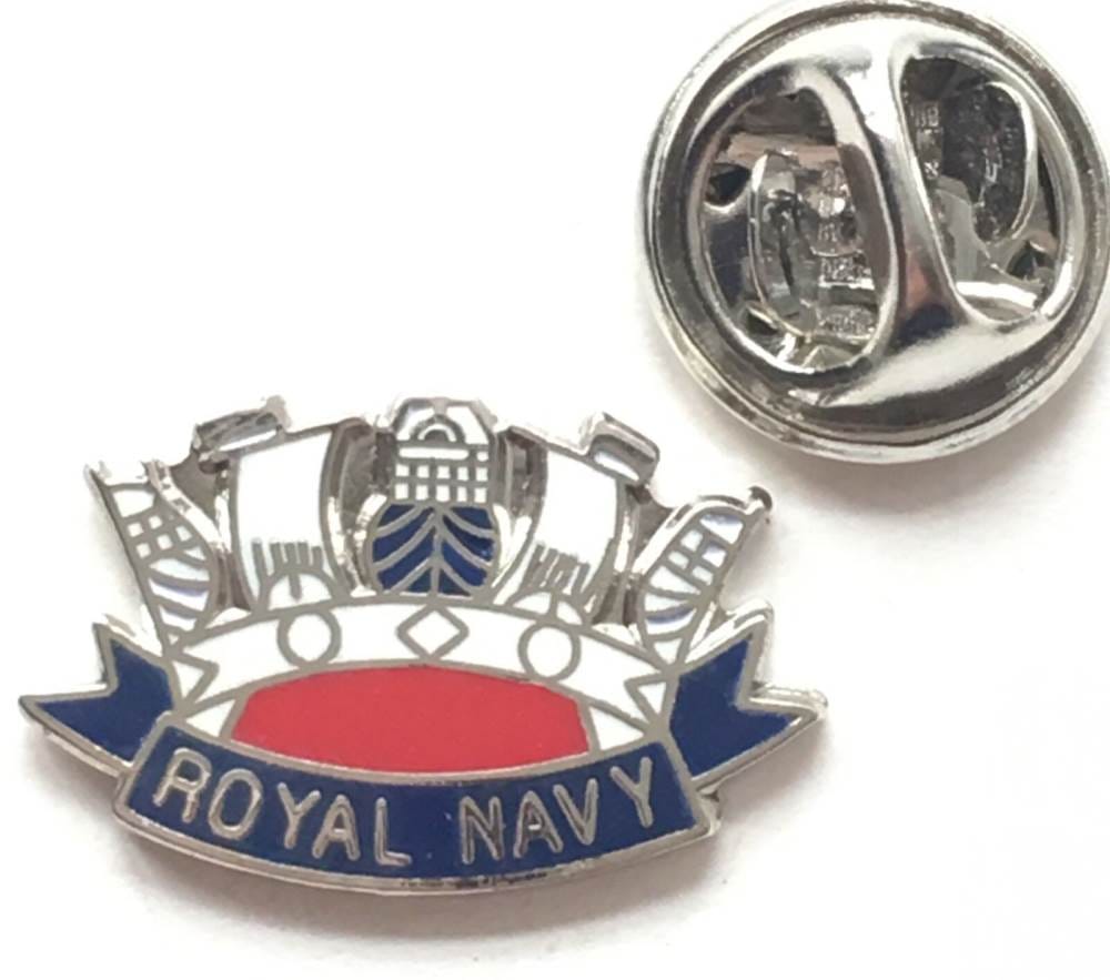 Royal Navy Crown - MOD Military Approved Royal Navy Enamel Pin Badge image 1