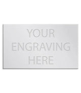 Personalised Self-Adhesive Trophy Plate Silver 51mm x 30mm 