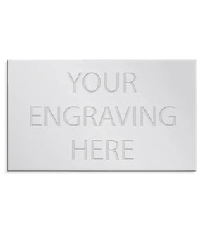 Personalised Self-Adhesive Trophy Plate Silver 51mm x 30mm 