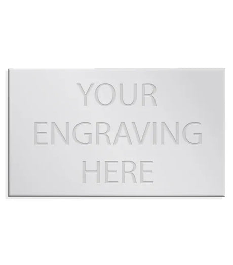 Personalised Self-Adhesive Trophy Plate Silver 51mm x 30mm 
