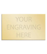 Personalised Self-Adhesive Square Cut Trophy Plate Gold 51mm x 30mm 