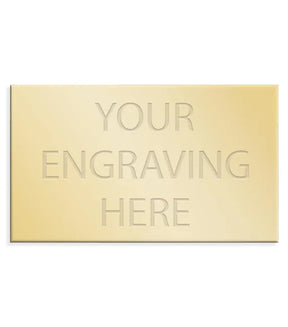 Personalised Self-Adhesive Square Cut Trophy Plate Gold 51mm x 30mm 