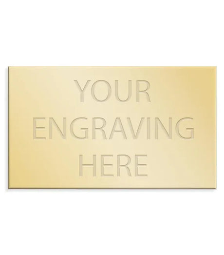 Personalised Self-Adhesive Square Cut Trophy Plate Gold 51mm x 30mm 